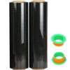 2-Pack Black Stretch Wrap 18" x 1000 Feet 80 Gauge Industrial Strength with Plastic Handle, Plastic Pallet Supplies Durable Self-Adhering for Packing, Moving, Heavy Duty Shrink Film Rolls Black-2-Pack 17 61cOExmWxhL