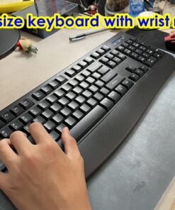 Loigys Wireless Keyboard, 2.4G Full-Sized Ergonomic Wireless Computer Keyboard with Wrist Rest for Windows, Mac OS Laptop/PC/Desktop/Notebook (Black) Black 31 61cPJoJfqCL