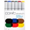 Copic Sketch, Alcohol Markers, 6pc Set, Bold Primaries Bold Primary Colors Marker Set