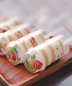 ASIBT Round Shape Clear Push-Up Cake Pop Shooter (Push Pops) Plastic Containers with Lids, Base & Sticks, Pack of 24 26 61cQhpXgUUL 1