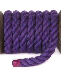 Alternative view of Ravenox Natural Twisted Cotton Rope | Made in The USA | Strong Triple-Strand Cordage for Sports, Décor, Pet Toys, Crafts, Macramé & Indoor Outdoor Use| by The Foot & Diameter (Multiple Color) Purple 1/4 Inch x 50 Feet