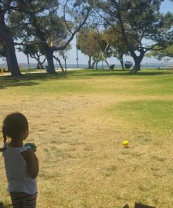 GoSports 90 mm Backyard Bocce Set with 8 Balls, Pallino, Case and Measuring Rope - Made from Premium Resin 39 61cSAfKYTL