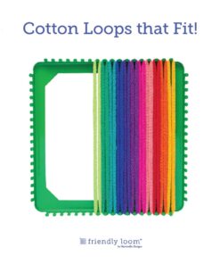 Friendly Loom 7" Potholder Kit Green Metal Loom and Bright Rainbow Color Cotton Loops, Makes 2 Potholders, MADE IN THE USA by Harrisville Designs. Multicolor 32 61cTtM5HESL