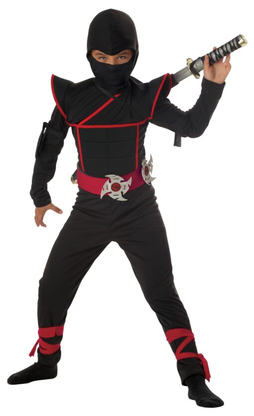 Stealth Ninja Child Costume M (8-10) Black