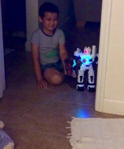 WolVolk 10 Channel Remote Control Robot Police Toy with Flashing Lights and Sounds, Great Action Toy for Boys 34 61cV14z0ZQL