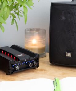 Dual Electronics DBTMA100 Black Micro 2 Channel Class-D Amplifier | 3.5 mm AUX Input | Stereo RCA Outputs | 100 Watts Peak Power | Up to 100ft of Wireless Bluetooth Range Bluetooth Amplifier 28 61cV1tcWHnL