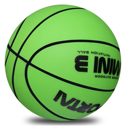 Stylife 5inch Mini Basketball for Kids, Environmental Protection Material,Soft and Bouncy,Colors Varied Green