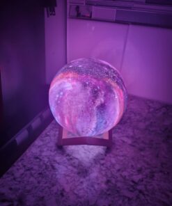 BRIGHTWORLD Moon Lamp Galaxy Lamp 5.9 inch 16 Colors LED 3D Moon Light, Remote & Touch Control Moon Night Light Gifts for Girls Boys Kids Women Birthday Wooden Base 37 61cYFWy2RBL