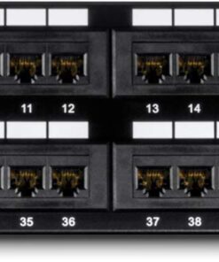 TRENDnet 48-Port Cat6 Unshielded Patch Panel, Wallmount or Rackmount, Compatible with Cat3,4,5,5e,6 Cabling, For Ethernet, Fast Ethernet, Gigabit Applications, Black, TC-P48C6 Rack Mount 16 61caDKoRu1L