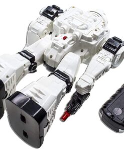 WolVolk 10 Channel Remote Control Robot Police Toy with Flashing Lights and Sounds, Great Action Toy for Boys 30 61cahFpS9JL