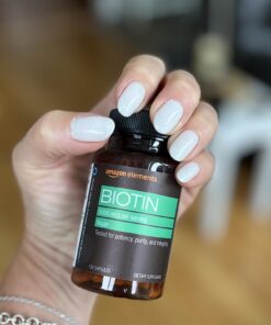 Amazon Elements Vegan Biotin 5000 mcg - Hair, Skin, Nails, 130 Capsules (4 month supply) (Packaging may vary) 38 61cdT6blfTL