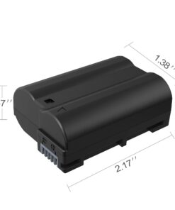 LP EN-EL15 EN EL15a Battery Rechargeable, Charger Compatible with Nikon D7500, D7200, D7100, D7000, D850, D750, D500, D810a, D810, D800e, D800, D610, D600 & More 17 61ce5j68bIL