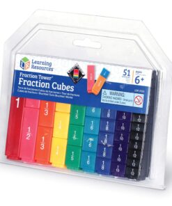 Learning Resources Fraction Tower Fraction Cubes, 51 Pieces 12 61cf3WD6M2L
