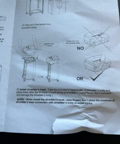 Bonsaii Paper Shredder, 18-Sheet 60-Minutes Paper Shredder for Office Heavy Duty Cross-Cut Shredder with 6 Gallon Pullout Basket & 4 Casters (C149-C) 1 8 Sheet Cross Cut 32 61cfvlnEeYL