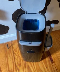 Litter Genie Plus Pail (Black) | Cat Litter Waste Disposal System for Odor Control | Includes 1 Square Refill Bag 50 61chNgF5FqL