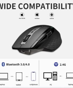 RAPOO Wireless Keyboard and Laser Mouse Combo,Multi Device (Bluetooth 4.0+3.0+2.4G) Keyboard and Mouse Set,Ultra-Slim Computer Keyboard Compact Design for Windows/Android/Mac OS 9900M 16 61cj0FuUnrL