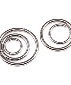 Swpeet 50 Pcs Sliver Assorted Multi-purpose Metal O Ring for Hardware Bags Ring Hand DIY Accessories - 15mm, 19mm, 25mm, 32mm, 38mm Oring-sliver-50 9 61cm2MP3fIL