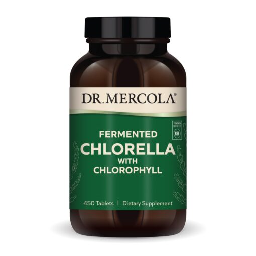 Dr. Mercola Fermented Chlorella with Chlorophyll, 90 Servings (450 Tablets), Dietary Supplement, Supports Immune and Organ Health, Non GMO, NSF Certified