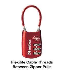 Master Lock 4688D Set Your Own Combination TSA Approved Luggage Lock, 1 Pack, Red 11 61cmI7cMFlL