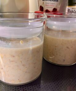 ZENS Glass Canister Set, Small Airtight Kitchen Storage Jars with Glass Lids, Clear 4 Pack 10oz Empty Food Container for Spices with Lables and Stickers. 01-10oz*4 31 61cmgPa2TUL