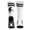 ChalkTalkSPORTS Hockey Half Cushioned Crew Socks | Hockey Player | Multiple Colors & Sizes Large White/Black 20 61coRu4pSaL