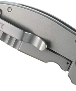 CRKT Squid Folding Pocket Knife: Compact EDC Straight Edge Utility Knife with Stainless Steel Blade and Framelock Handle Silver Stonewash 35 61cozc8MOsL