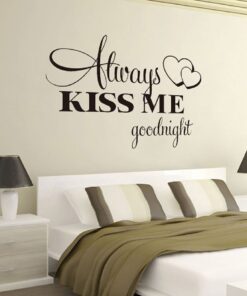 Alternative view of Wall Stickers,Ikevan Always Kiss Me Goodnight Wall Sticker PVC Decal Home Bedroom Living Room TV Setting Wall Sticker Romance Home Decoration 57x42cm