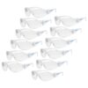 JORESTECH Eyewear Protective Safety Glasses, Polycarbonate Impact Resistant Lens Pack of 12 (Clear) Clear