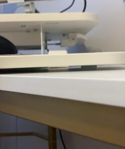 VIVO 36 inch Desk Converter, K Series, Height Adjustable Sit to Stand Riser, Dual Monitor and Laptop Workstation with Wide Keyboard Tray, White, DESK-V036KW 36" 31 61cs1k02bWL