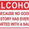 Tags America Alcohol Because No Good Story Has Ever Started with A Salad – Metal Man Cave Bar Signs – Home Wall Decor 14 61cs6t3NiL