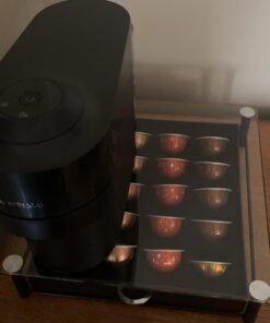 DecoBrothers Crystal Tempered Glass Vertuo Pod Holder Drawer, 24 Large or 48 Small Nespresso Capsule Organizer 48 pcs Capacity Black 30 61csfOo4k9L