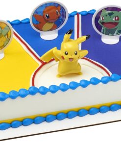 DecoSet® Pokemon Light Up Pikachu Cake Topper, 4 - Piece Decoration Set, Birthday Decorations For All Size and Shape Cakes Original Version 31 61cuZ6Q W2L