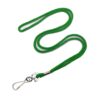 HOSL 100 Pack Badge Lanyards Office Lanyard ID Card Lanyards Business Card Lanyards Students Lanyards Employee Lanyards Round 36" With Swivel Hook (Green) 100pack Green