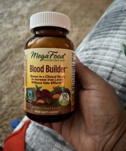 MegaFood Blood Builder - Iron Supplement Clinically Shown to Increase Iron Levels without Side Effects - Iron Supplement for Women with Vitamin C, Vitamin B12 and Folic Acid - Vegan - 90 Tabs 90 Count (Pack of 1) Standard Packaging 41 61cvoe2gCWL