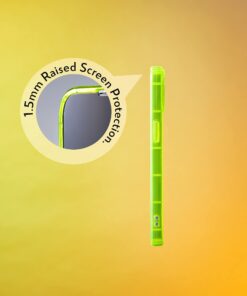 SteepLab Neon Highlighter Case for iPhone 13 Mini (2021, 5.4" Screen) - The Grippy Jelly Case w/Protective Air Pockets (Conspicuous Neon Yellow) Conspicuous Neon Yellow 10 61cytNK52lL