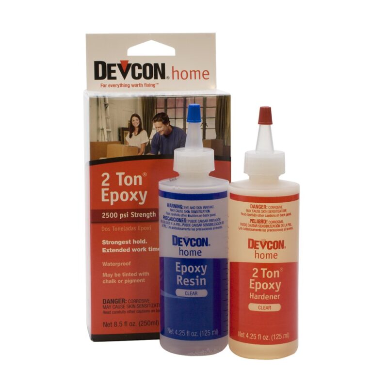 Catalog 2 Devcon Epoxy, 2 Ton Epoxy, 4.25 Ounce each, 2 Bottles