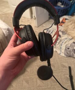 HyperX Cloud II - Gaming Headset, 7.1 Surround Sound, Memory Foam Ear Pads, Durable Aluminum Frame, Detachable Microphone, Works with PC, PS5, PS4, Xbox Series X|S, Xbox One – Red Wired 39 61d PCnvNL