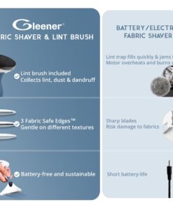 GLEENER Battery-Free Fabric Shaver & Lint Brush | Ultimate Fuzz Remover Sweater Comb | Lint Remover and Depiller for Clothing & Furniture (Burnt Orange) Burnt Orange 25 61d hS1gnL