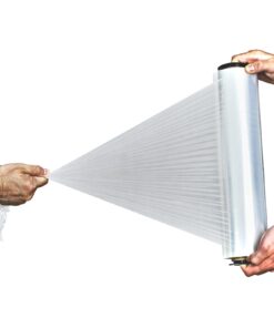 15" Stretch Film/Wrap with Handles 1200ft 500% Stretch Clear Cling Durable Adhering Packing Moving Packaging Heavy Duty Shrink Film (1 Pack w/Handles, Clear) 1 Pack w/ Handles 12 61d0B5Ra lL