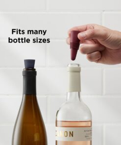 Rabbit W6121 Bottle Stoppers, Set of 4, Multicolor Bottle Stopper 21 61d0lDrQaLL