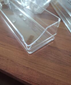 STORi SimpleSort 6-Piece Stackable Clear Drawer Organizer Set | 12" x 3" x 2" Rectangle Trays | Narrow Makeup Vanity Storage Bins and Office Desk Drawer Dividers | Made in USA 12x3x2" (Set of 6) 29 61d1YGmPC2L