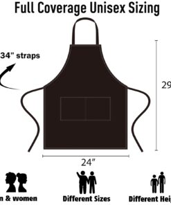 Alternative view of NOBONDO 12 Pack Bib Apron - Unisex Black Apron Bulk with 2 Roomy Pockets Machine Washable for Kitchen Crafting BBQ Drawing