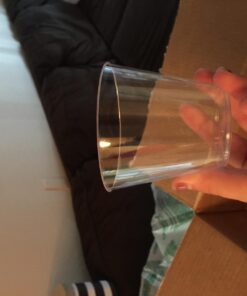 Party Essentials 9 oz Disposable Party Cups, Old Fashioned Tumblers, Cocktail Wine Glasses for Home, Picnic, Wedding, Birthday, 100 Count (Pack of 1), Clear, Hard Plastic 100 Count (Pack of 1) 20 61d1parmrIL