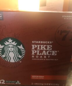 Starbucks K-Cup Coffee Pods, Medium Roast Coffee, Pike Place Roast For Keurig Coffee Makers, 100% Arabica, 1 Box (32 Pods) 28 61d2wqT2kKL