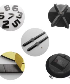 The Geeky Days Video Game Controllers DIY Large Gamer Wall Clock Game Room Decor Modern Design Freamless Giant Wall Clock Game Boys Room Wall Watch (Black) Black 11 61d3SsJTEPL