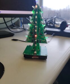 Christmas Tree Soldering Project, Icstation 3D Xmas Tree Soldering Kit with LED Flashing Lights Soldering Practice 7 Colors DIY Electronic Assemble Kit for Learning Teaching STEM Educational Multicolored 61 61d4saJzrmL