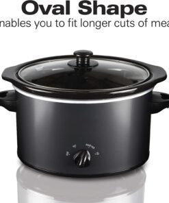 3 Quart Slow Cooker - Size for Cooking a 3 lb Chicken or 2 lb Roast - Dishwasher-Safe(Matte Black) 15 61d65cRGkpL