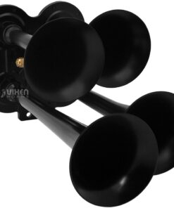 Vixen Horns Train Horn Kit for Trucks/Car/Semi. Complete Onboard System- 150psi Air Compressor, 2 Gallon Tank, 4 Trumpets. Super Loud dB. Fits Vehicles like Pickup/Jeep/RV/SUV 12v VXO8560/4114B 12 61d67FDrOL 1