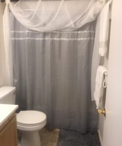 Elegant Comfort Lightweight Sheer Voile Window Scarf Valance - 216 Inch Long - 1 panel Long Sheer Curtain for Living Room, Event Decor, Bedroom, (1 Piece) 55" X 216'' Long, White 28 61d7wV9mdsL