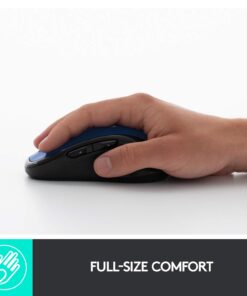 Logitech M510 Wireless Computer Mouse – Comfortable Shape with USB Unifying Receiver, with Back/Forward Buttons and Side-to-Side Scrolling, Blue Dark Blue 32 61d9x v9lL